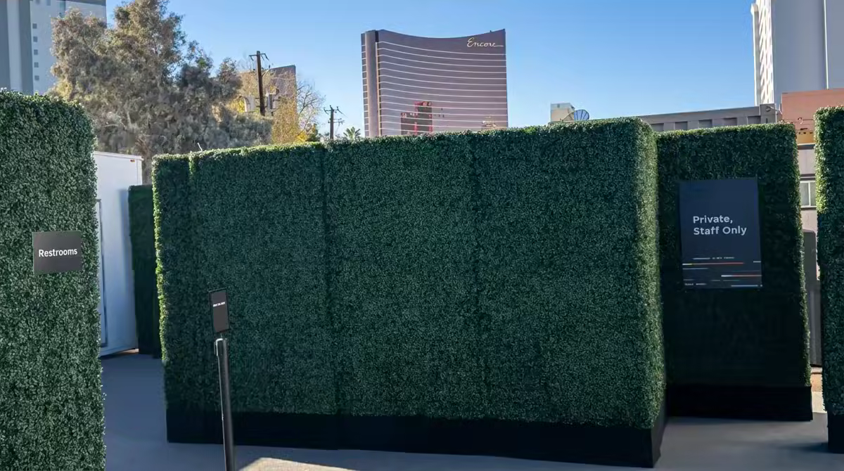 Trade show hedge rental event build at CES in Las Vegas