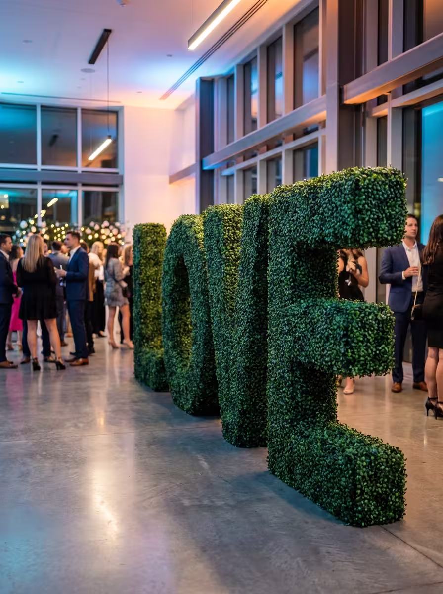 Custom hedge brand letters