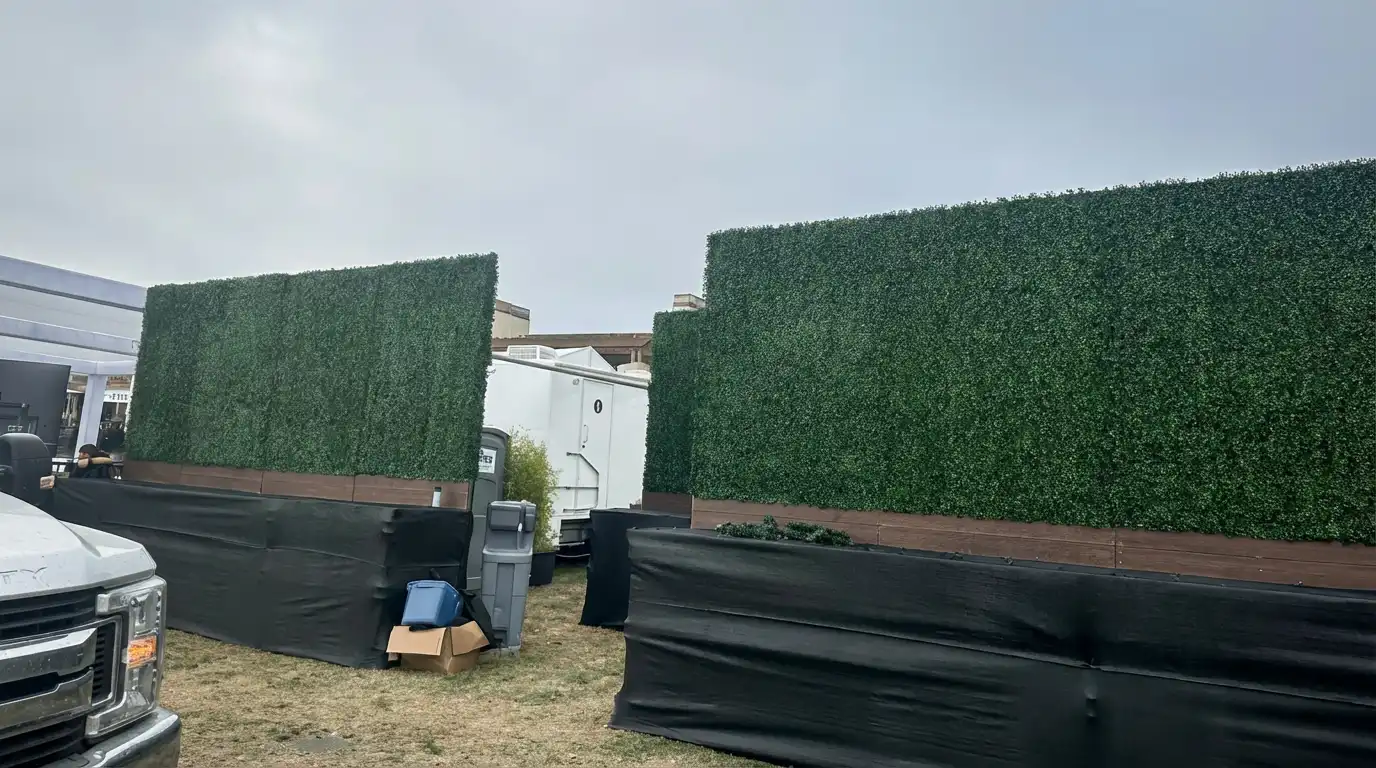 Luxury event hedge walls for Monterey Car Week Concourse d'Elegance