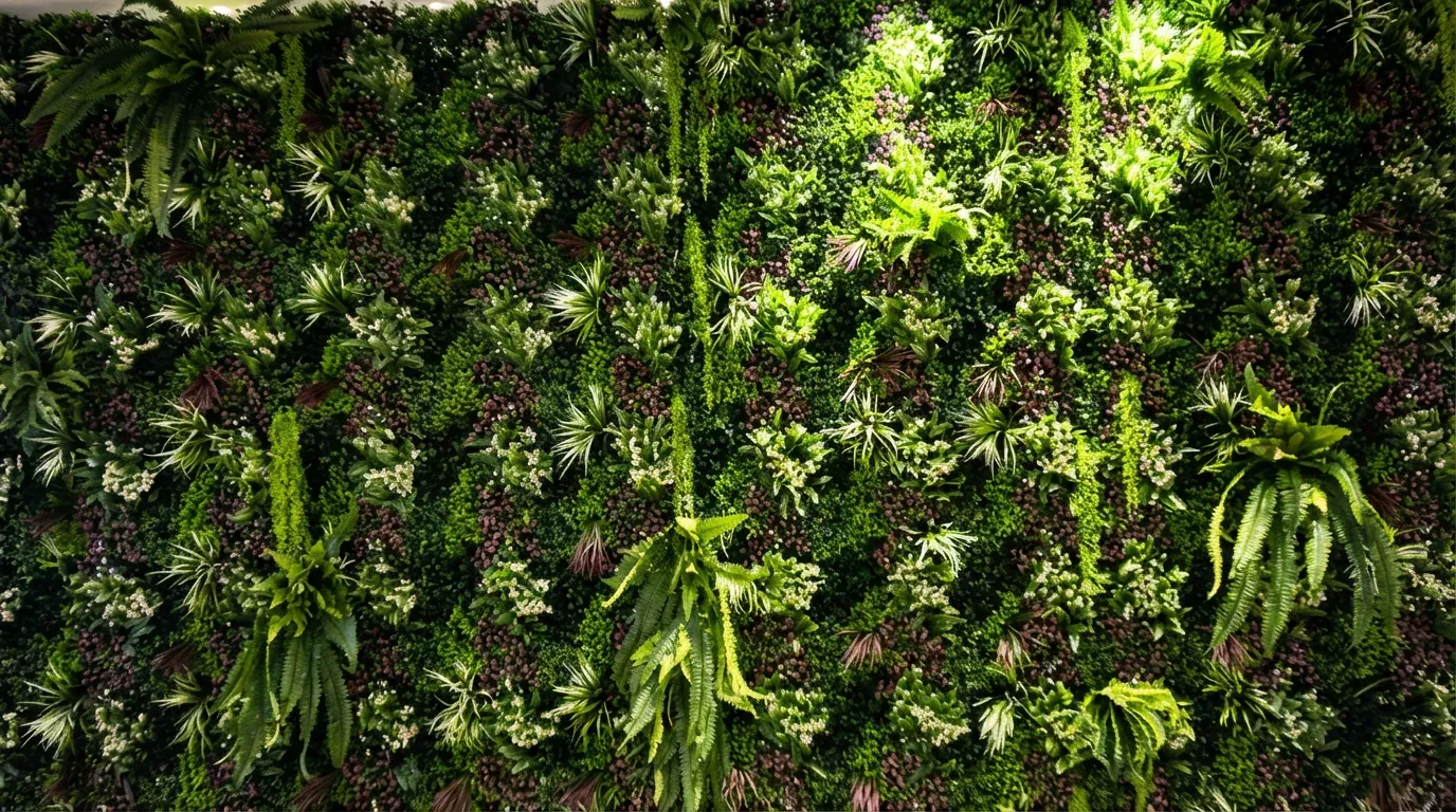 Custom 12 by 22 foot artificial living wall rental built for a hotel event in Anaheim — view 4